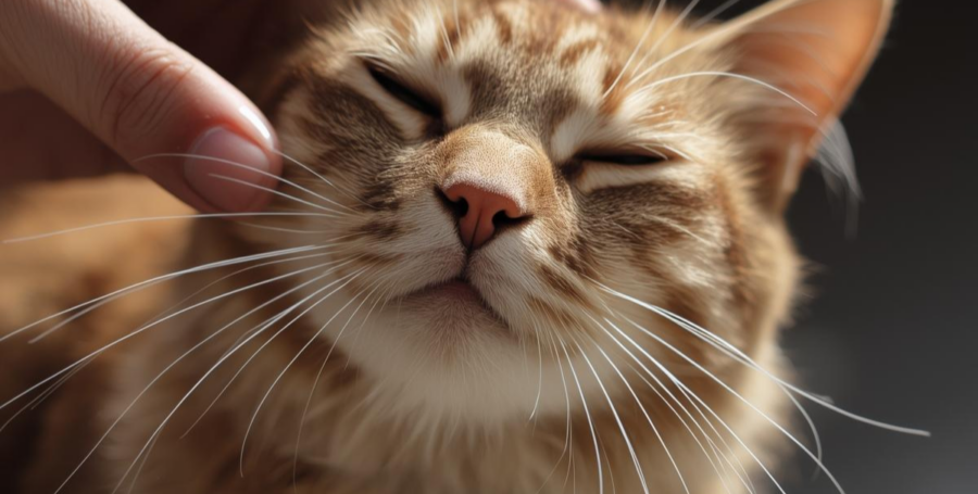 A cat giving a slow blink to its owner
